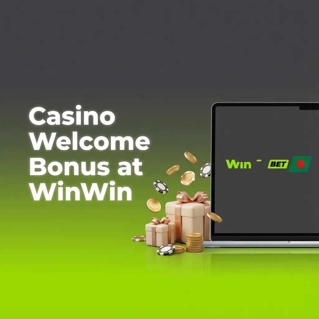 WinWin casino welcome bonus banner showing 200% deposit match and 150 free spins offer for new Bangladeshi players