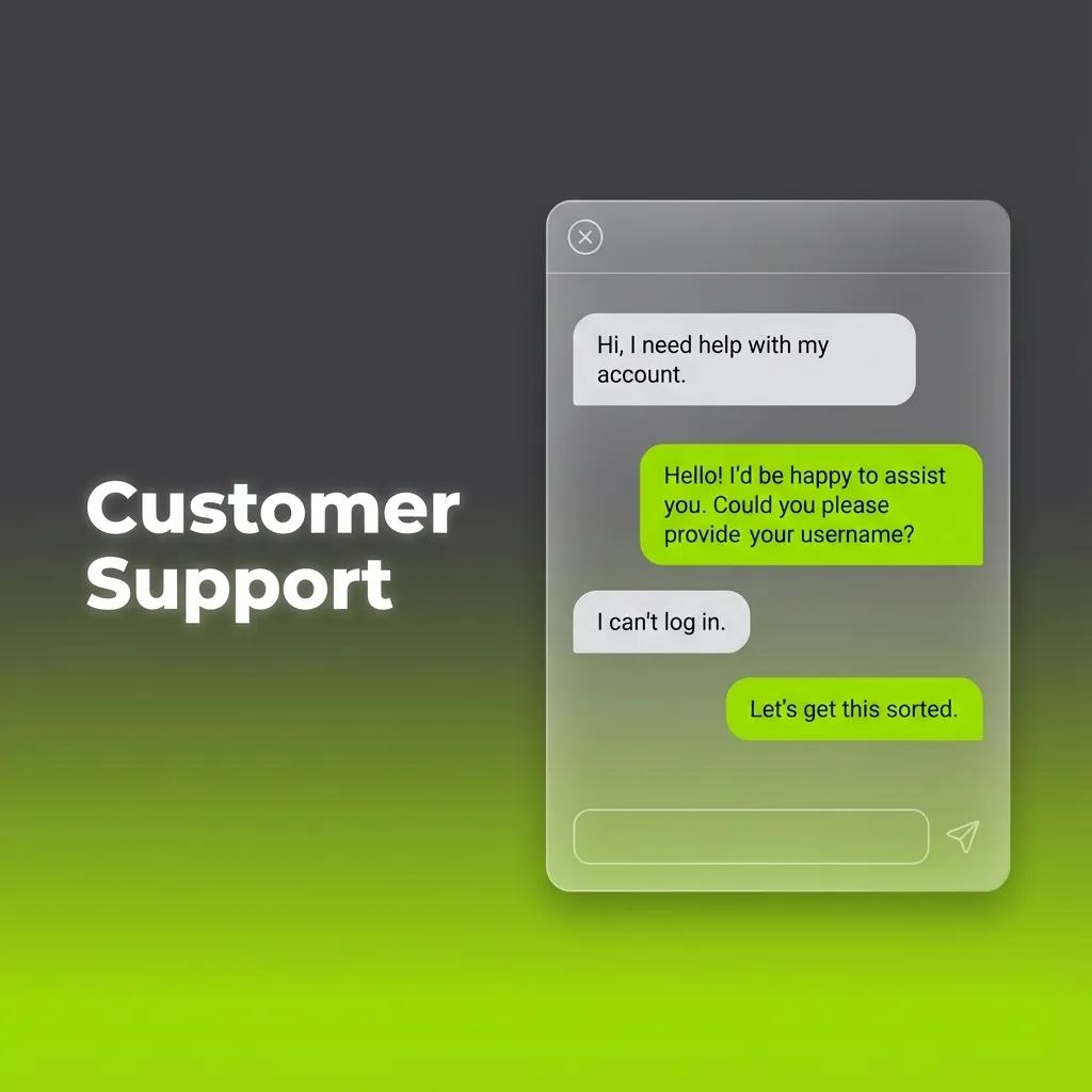 Illustration of WinWin Bangladesh customer support with icons for live chat, email, FAQ, and social media assistance